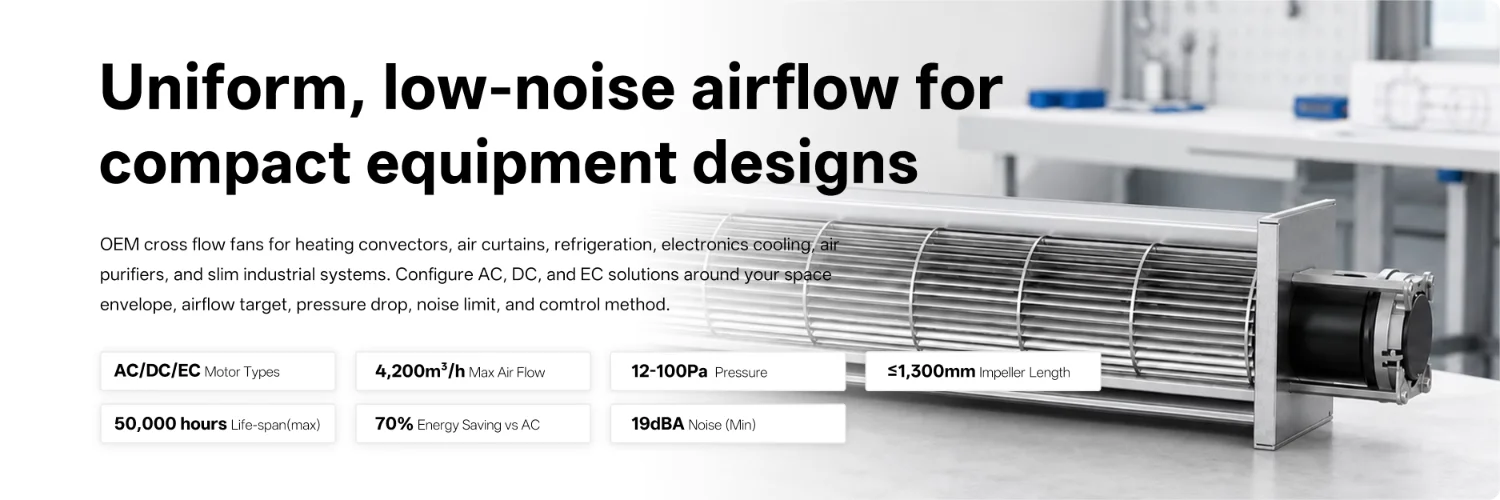 Cross Flow Fan, Brushless, Tangential - detail 4
