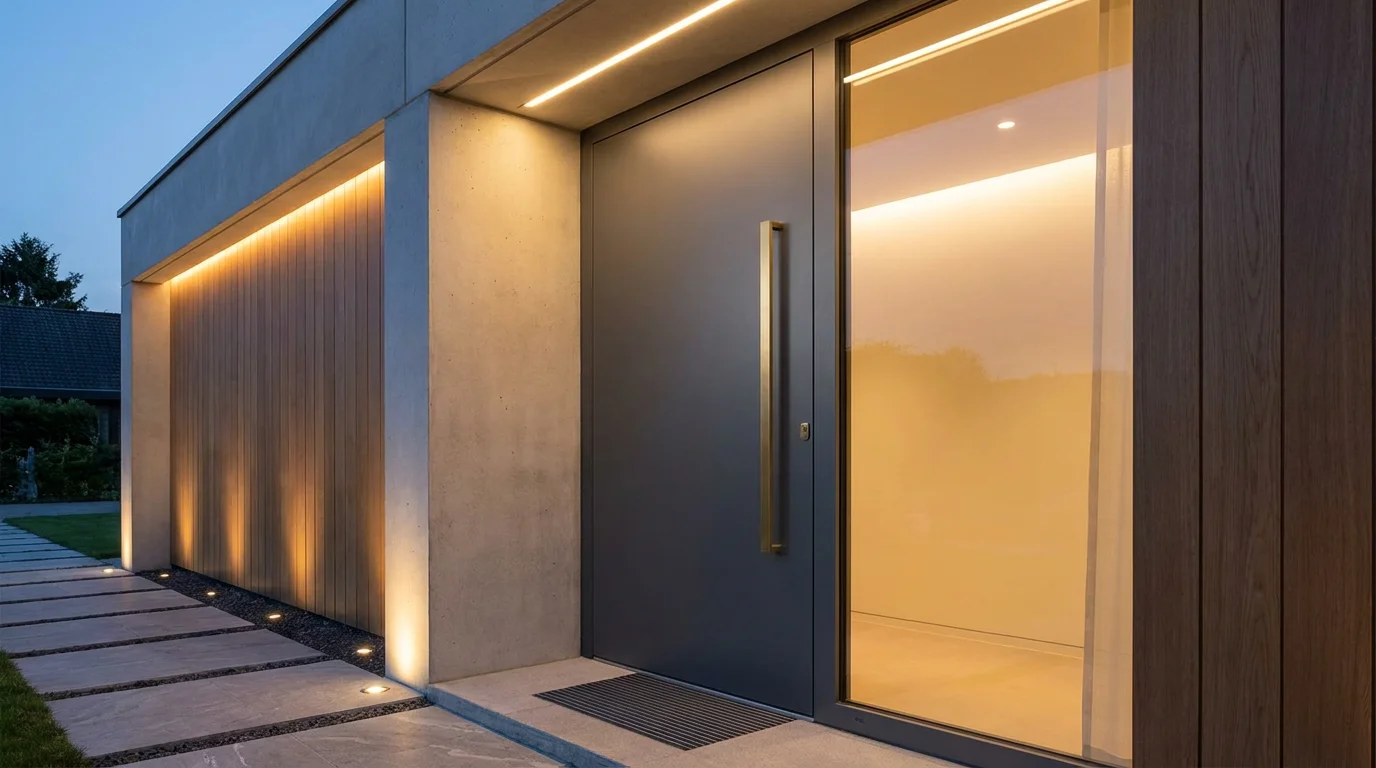 Luxury Exterior Aluminum Entry Door Modern Villa Architecture China Foshan Richocean