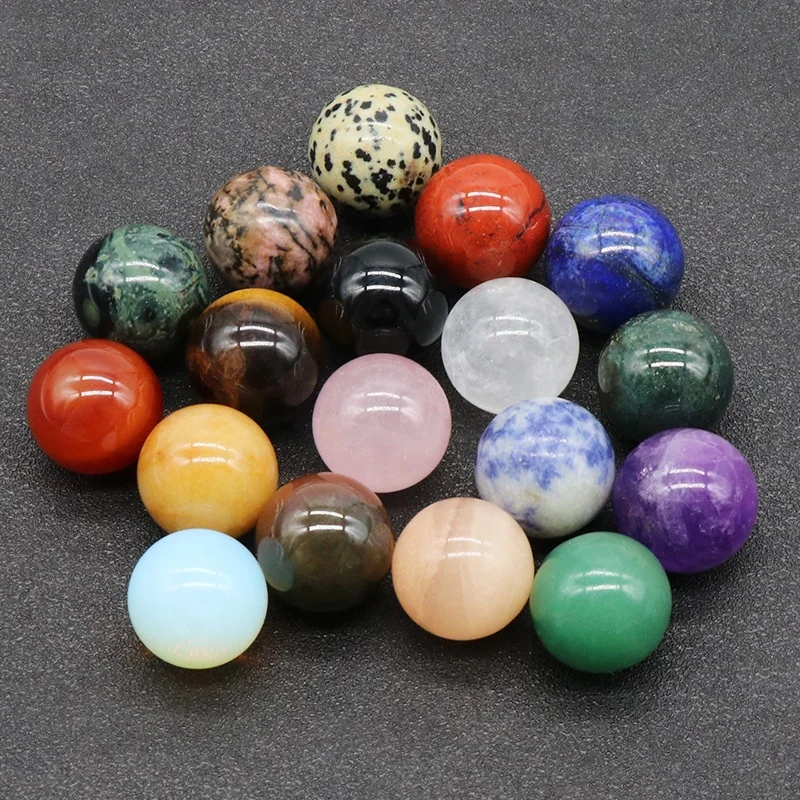 

Wholesale of large 20mm gemstone loose bead handicraft balls circular natural stone beads for jewelry making