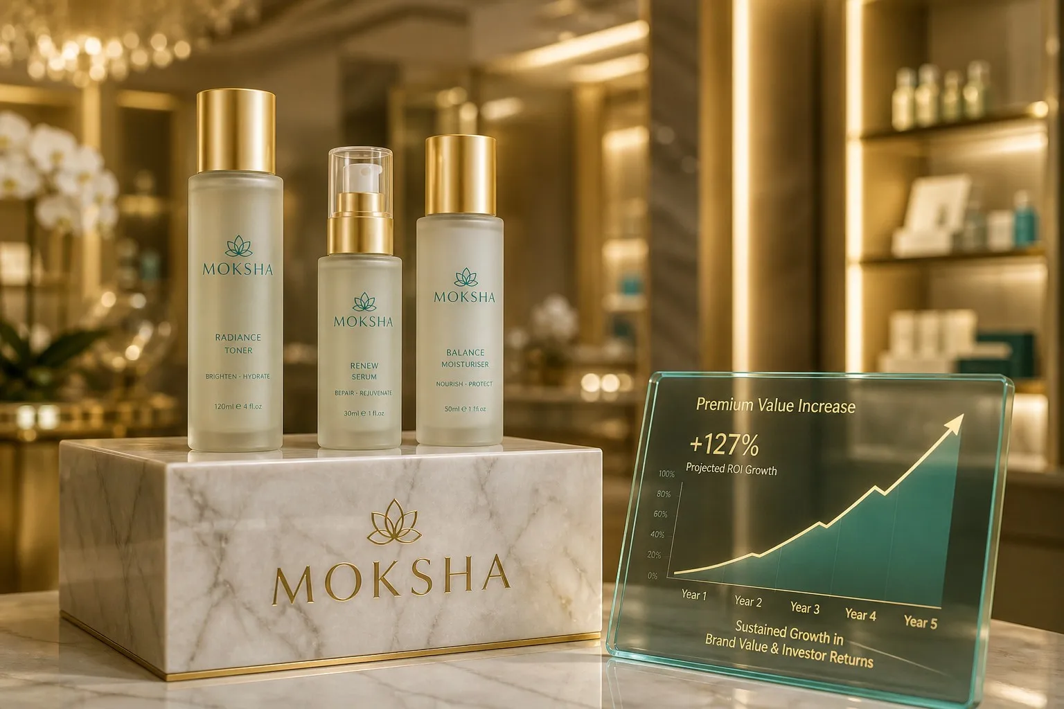 Luxury Packaging ROI and premium bespoke skincare bottles by MOKSHA