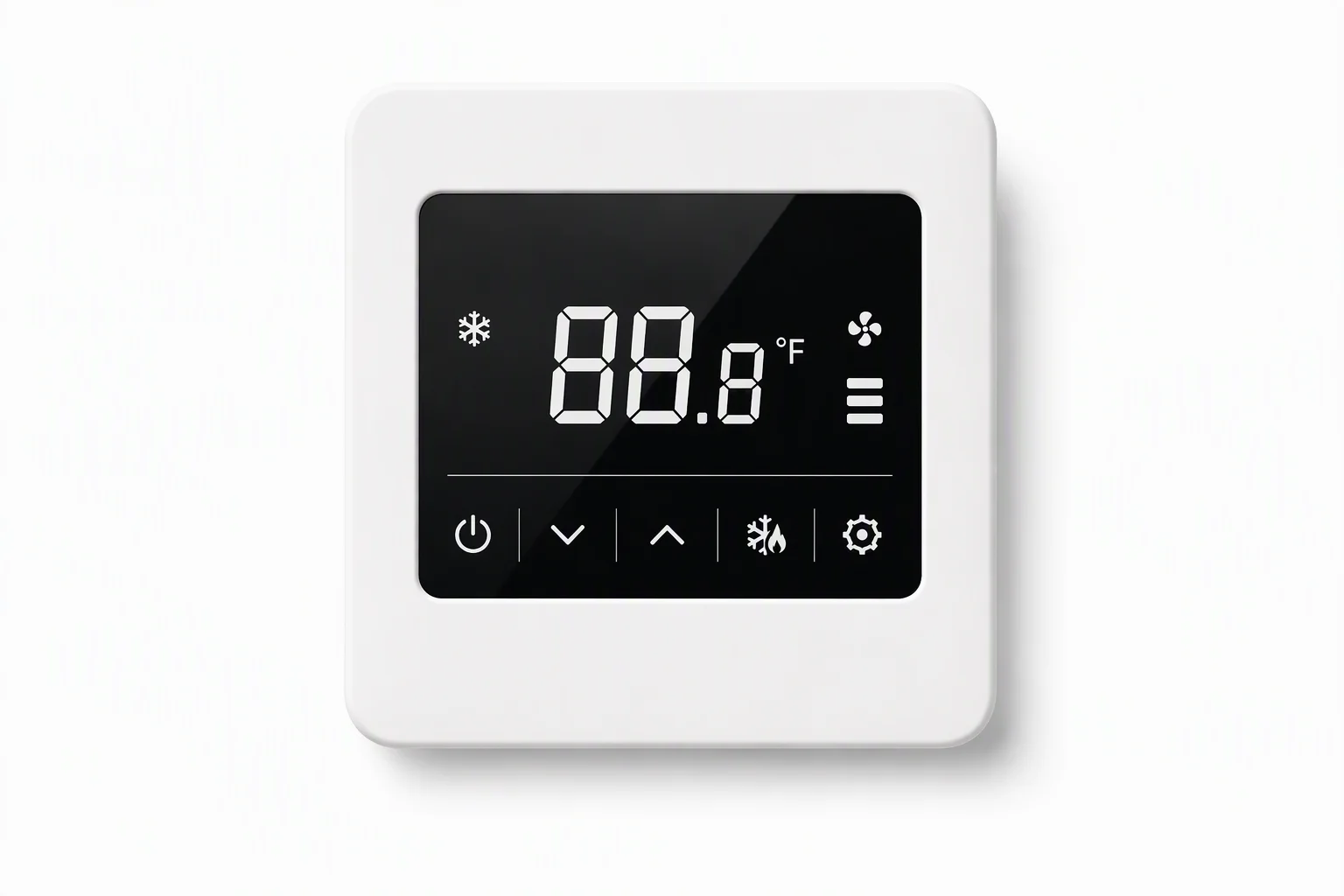 Wall touch central temperature controller with five touch keys