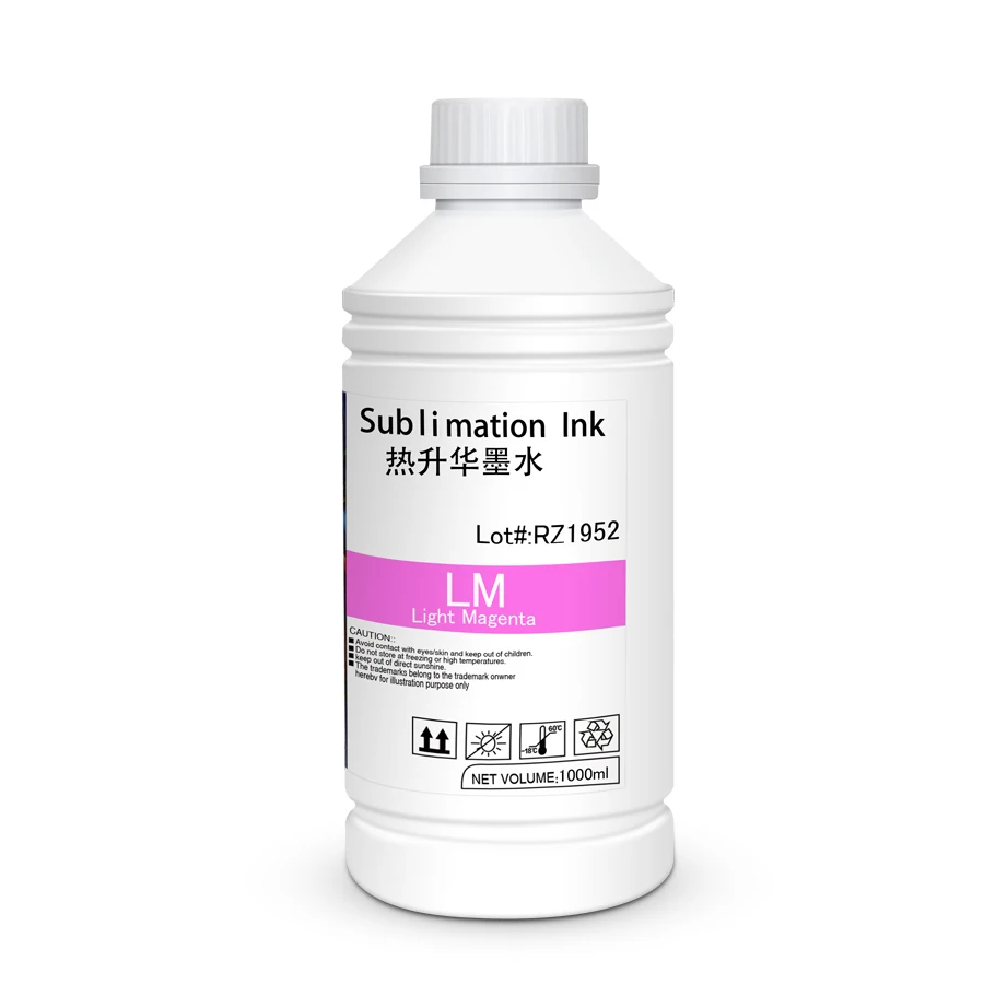Vivid Color Digital Textile Heat Transfer Ink KCMY 1000ml Dye Sublimation Ink for Ep DX5/7/6/5113/4720/I3200 Printer