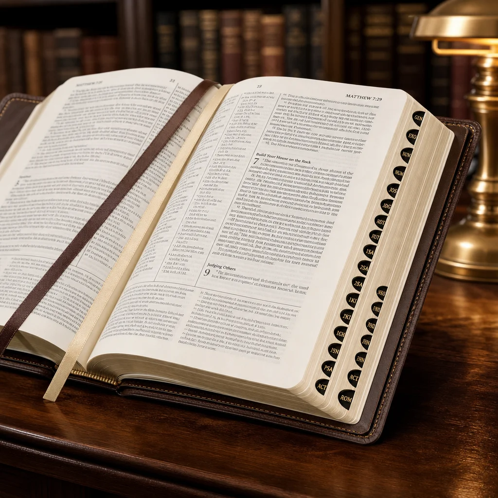 Custom Hardcover Study Bibles with Thumb Index Printing OEM