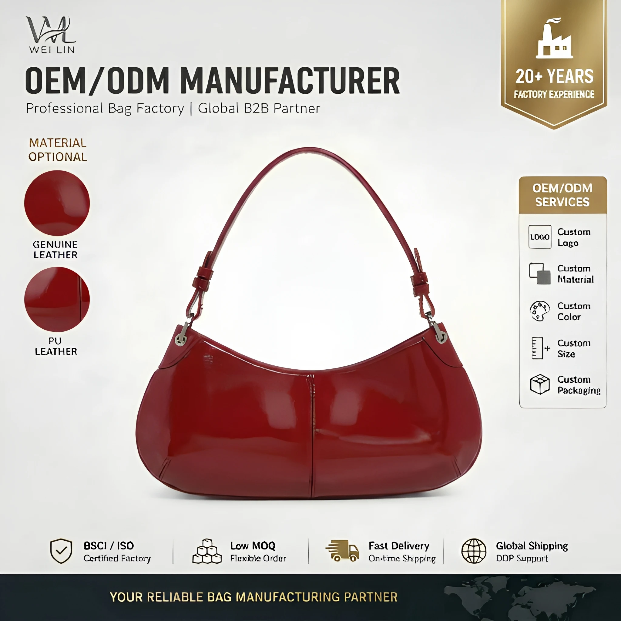 Fashion Women's PU Small Bag New Versatile Zipper Decorative Webbing Shoulder Crossbody Bag