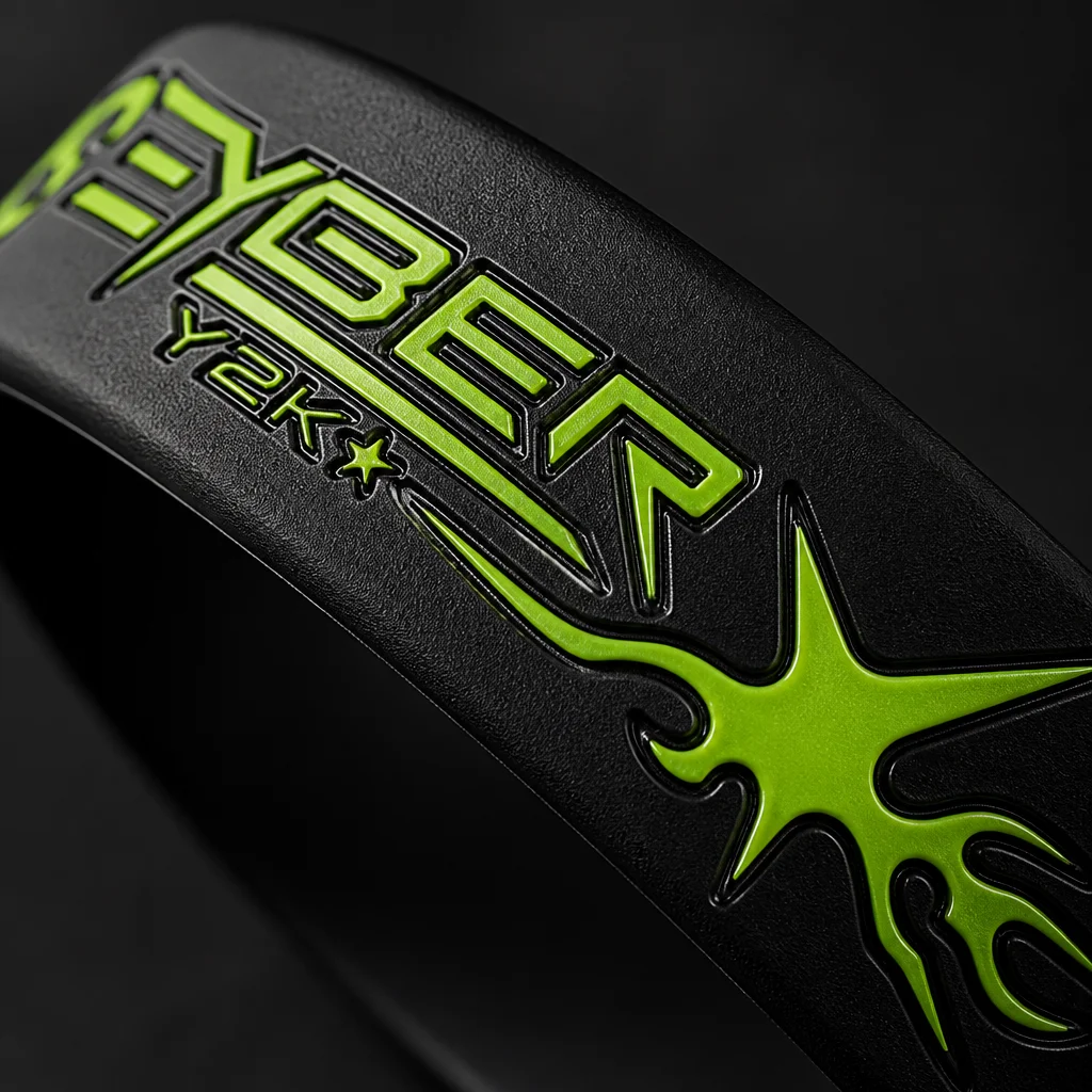 Avant-garde Y2K streetwear silicone wristbands colorway matrix