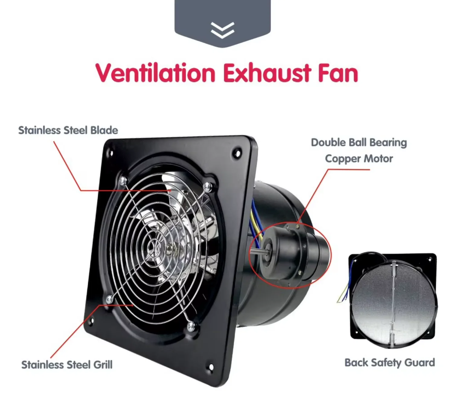 Wall Exhaust Fans, 220 V, Electric - detail 6