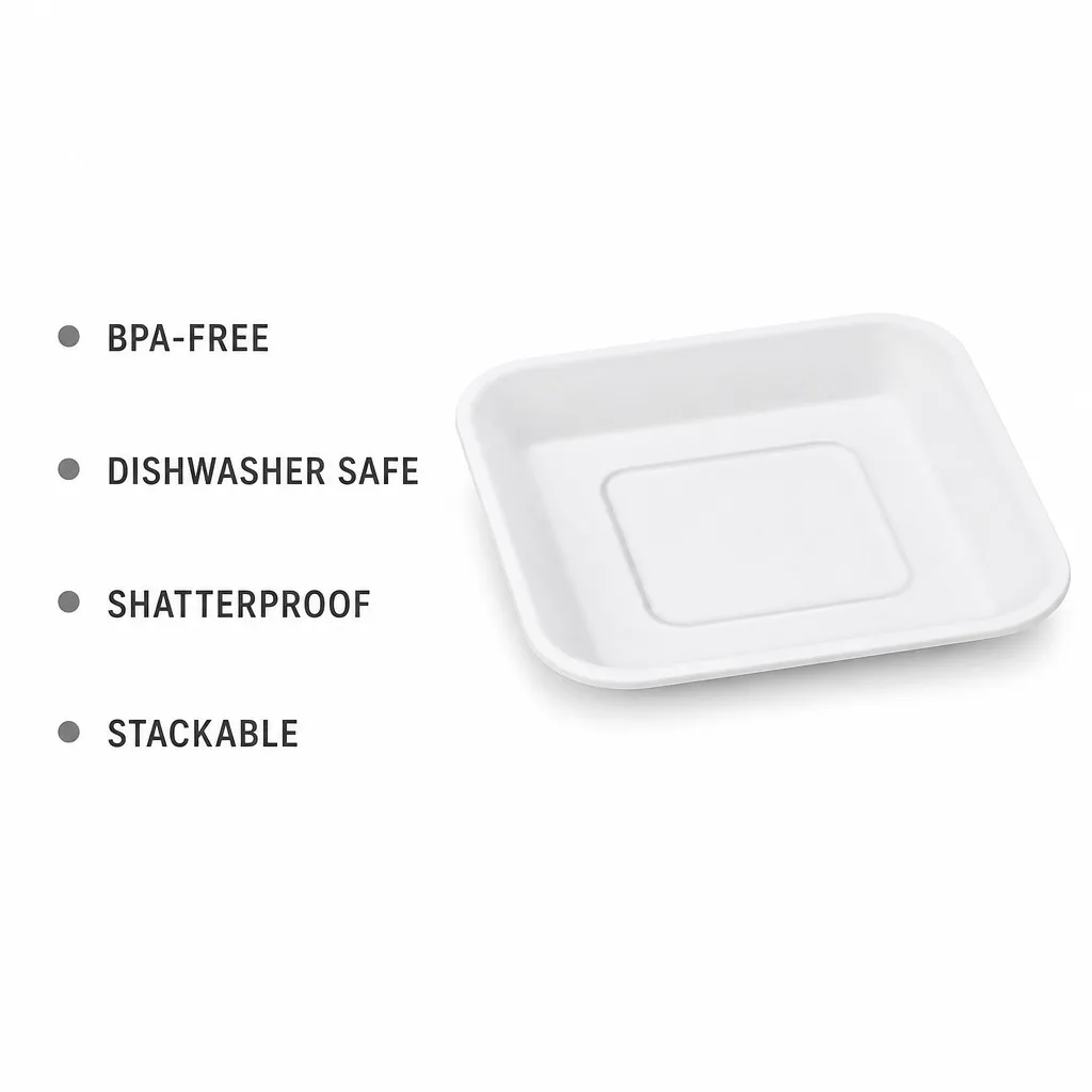 14 英文卖点 · BPA-FREE / DISHWASHER SAFE / SHATTERPROOF / STACKABLE