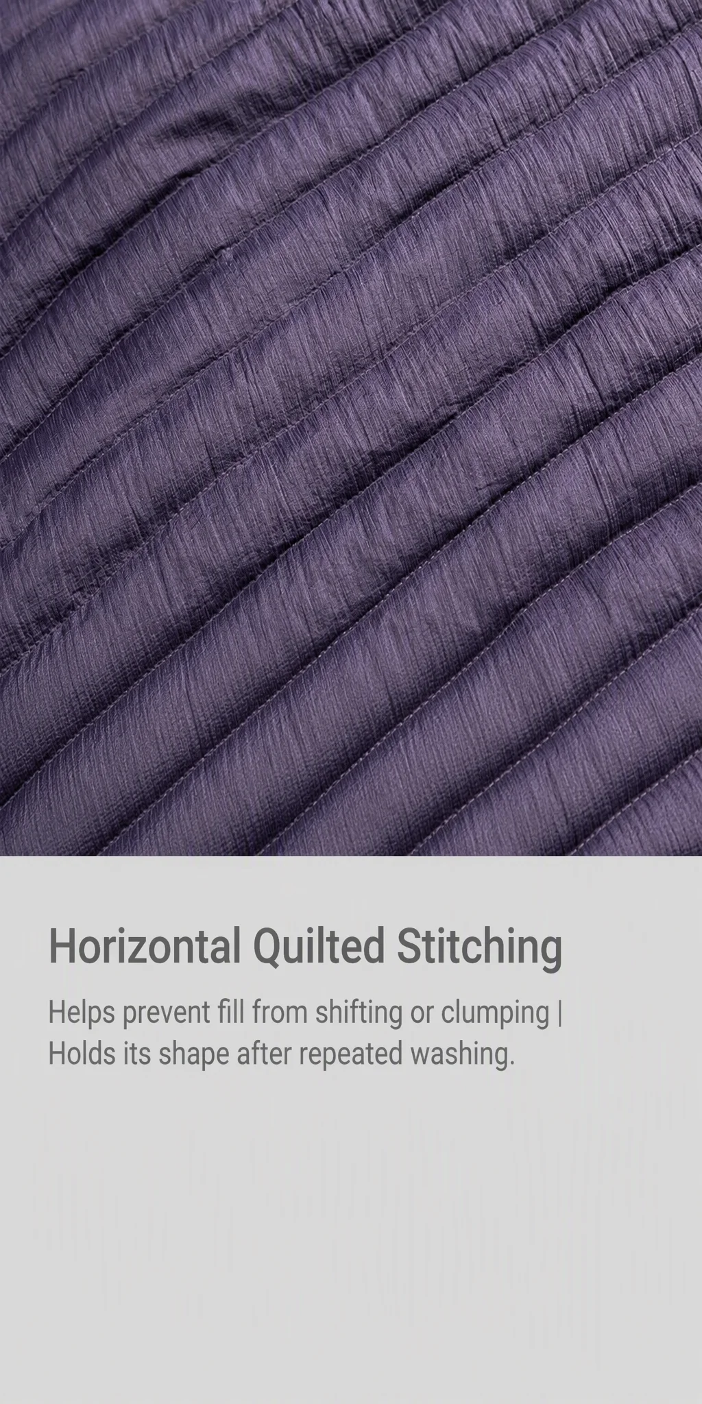 Horizontal quilted stitching detail