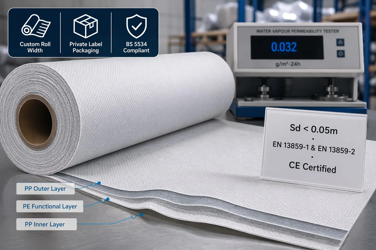 Breathable roofing membrane OEM manufacturing