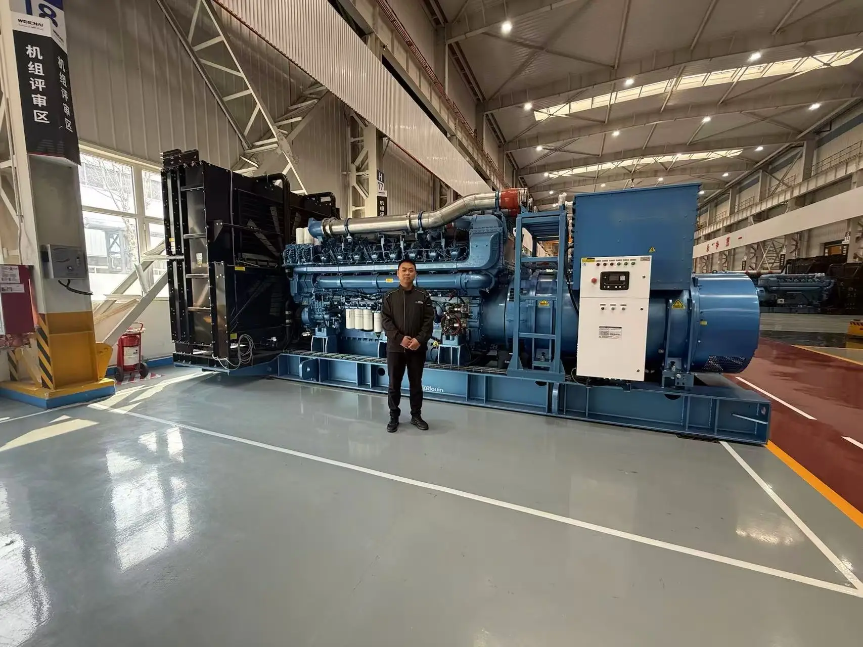 1000kW Weichai Baudouin gas generator set - front view