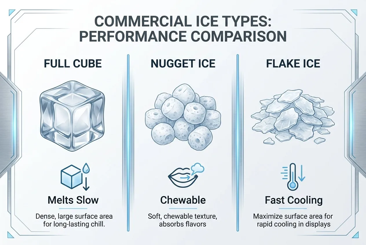 Crystal clear vs cloudy ice comparison for small business