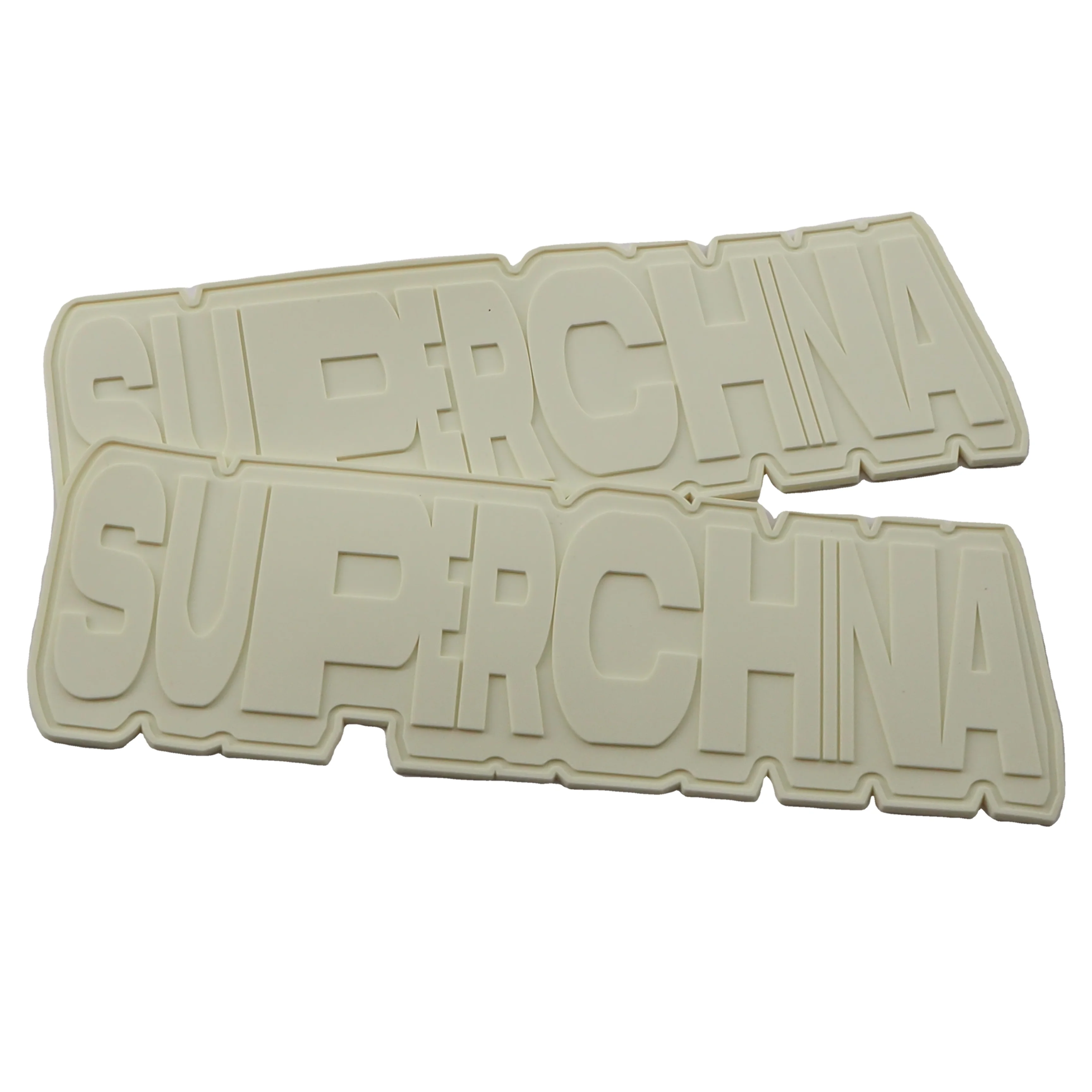

NO MOQ Free Customized Embossed Letter Silicone Soft Rubber Labels PVC Patches, Custom color