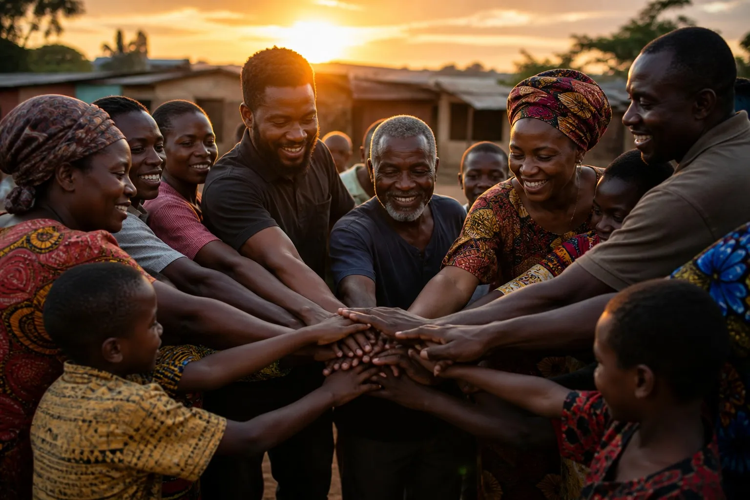 Ghanaians joining hands in support