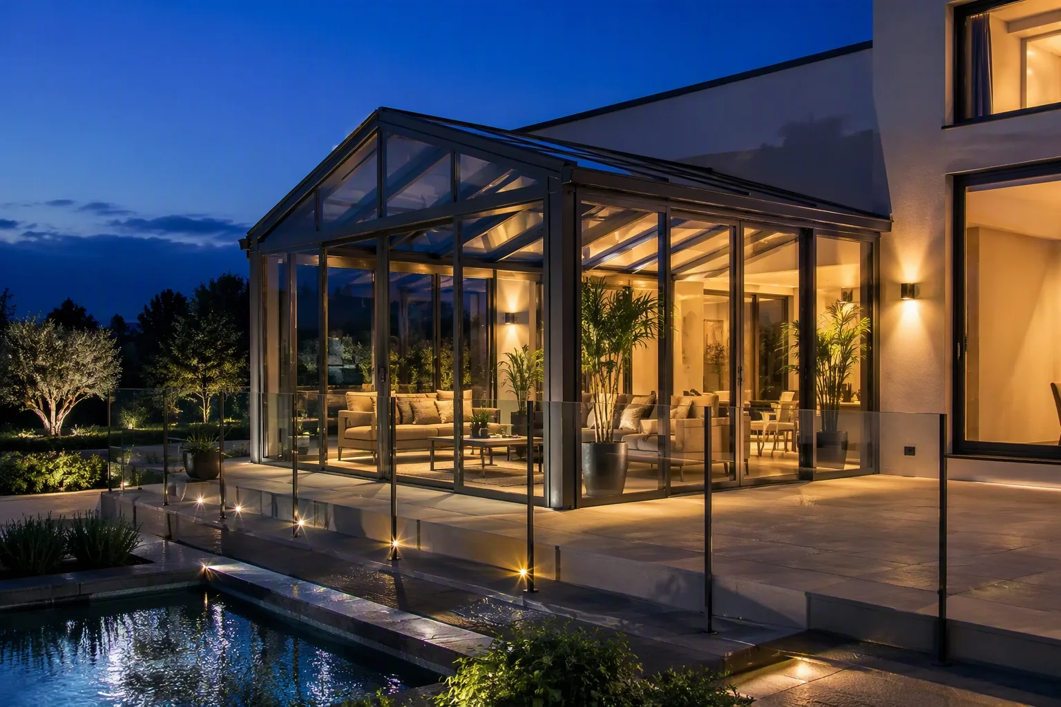 Sunroom Manufacturer China Foshan Factory Price Aluminium Glass Garden Room Solar Control