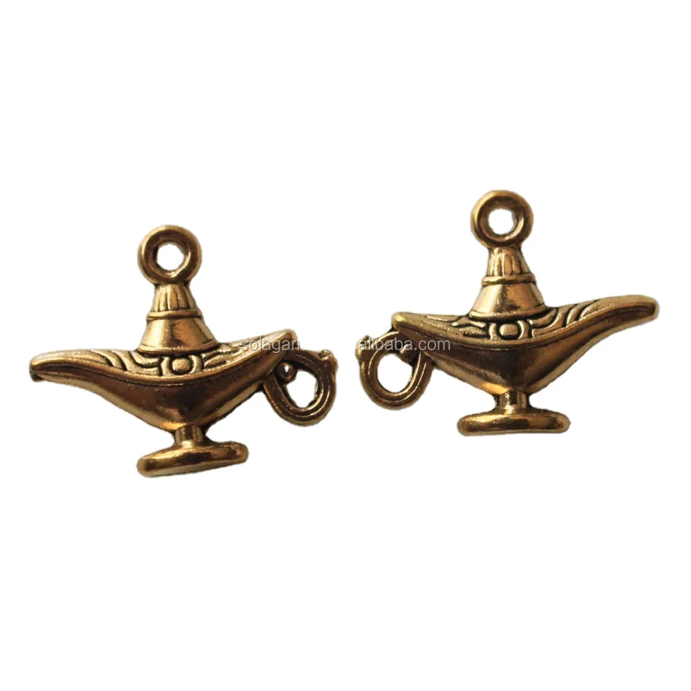 Aladdin Magic Lamp Zinc Alloy Charm For Bracelet Necklace Pendant DIY Metal Jewelry Handicrafts Accessories