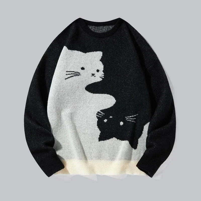 Black Cat Knit Jumper