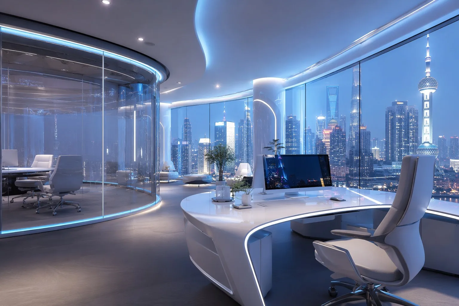 Shanghai Future: Futuristic Workspace Integration and Smart Turnkey Solutions