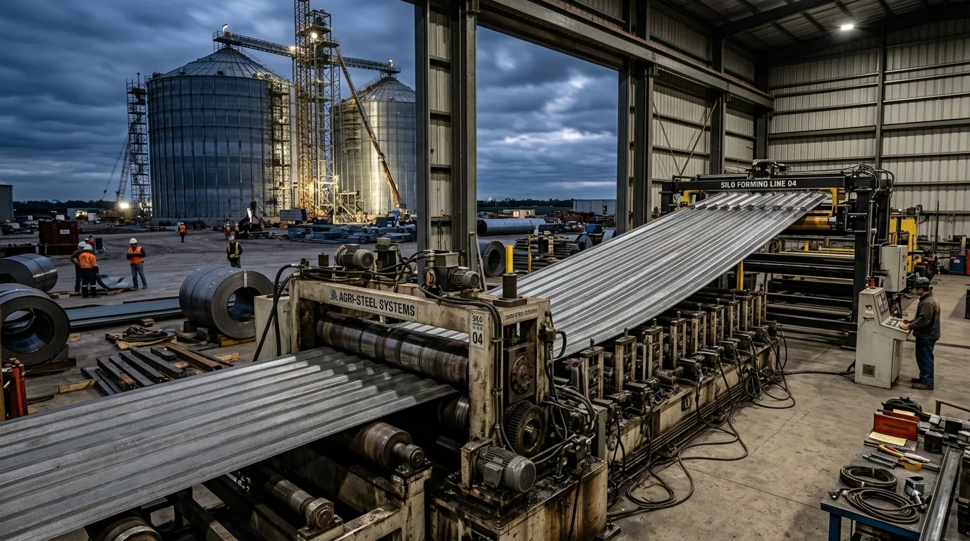 Industrial-Scale Grain Silo Roll Forming Line