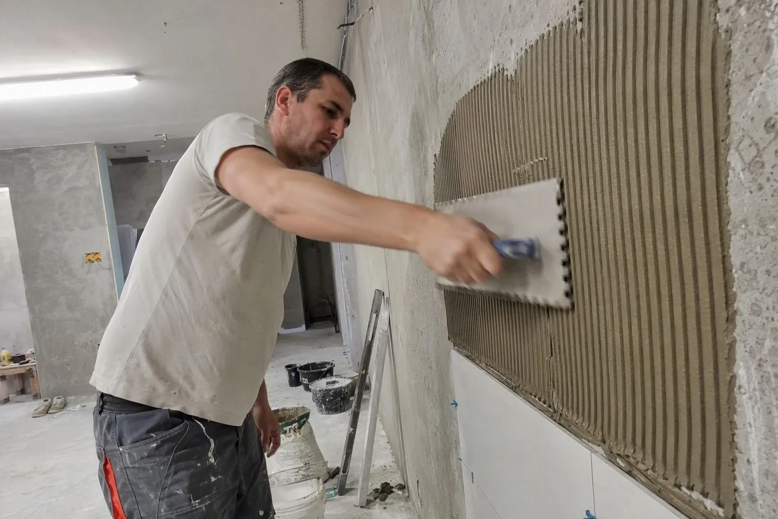 HPMC rheology control for tile adhesive workability