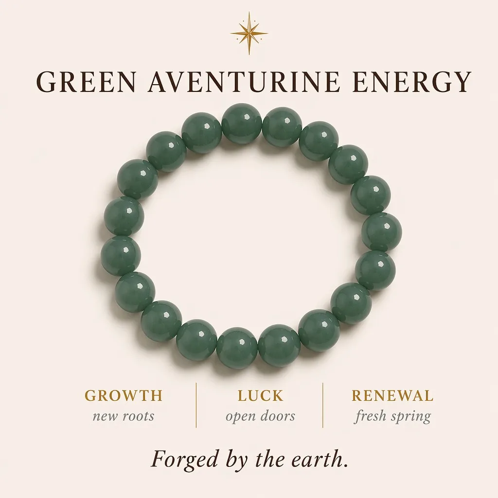 Green Aventurine energy — growth, luck, renewal