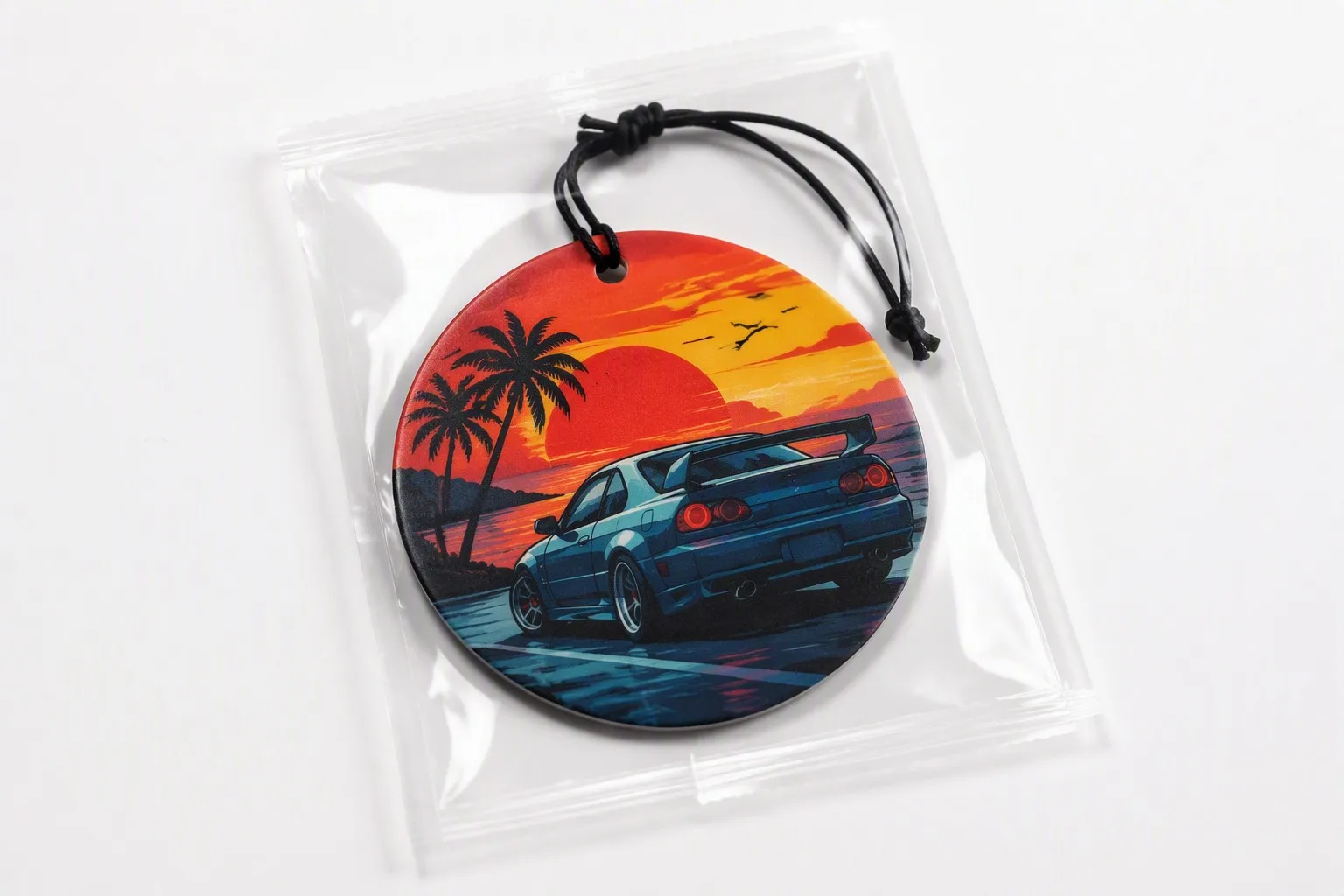 Round circle custom logo air freshener card