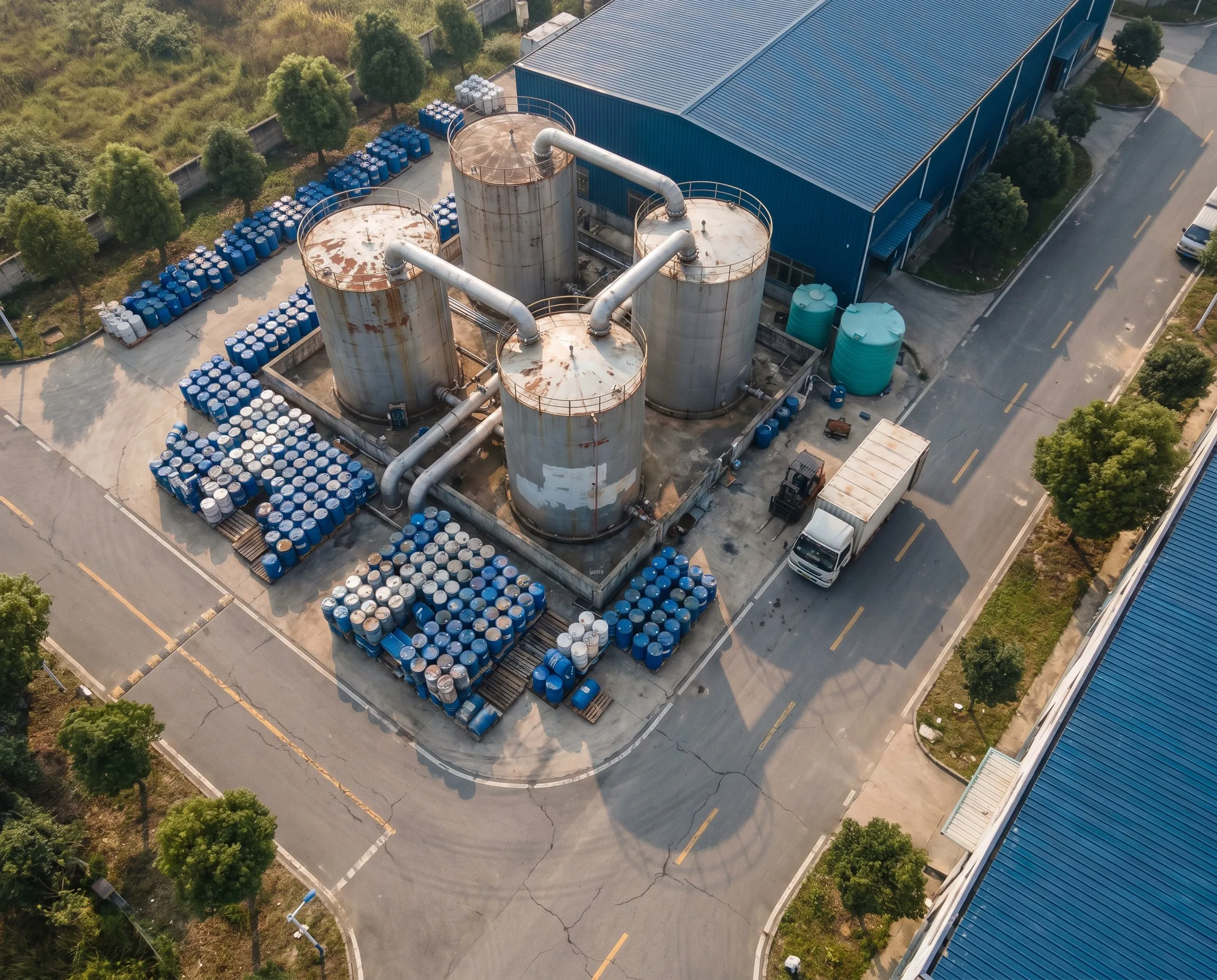 Shilan Chemical Factory - Aerial View of Manufacturing Plant