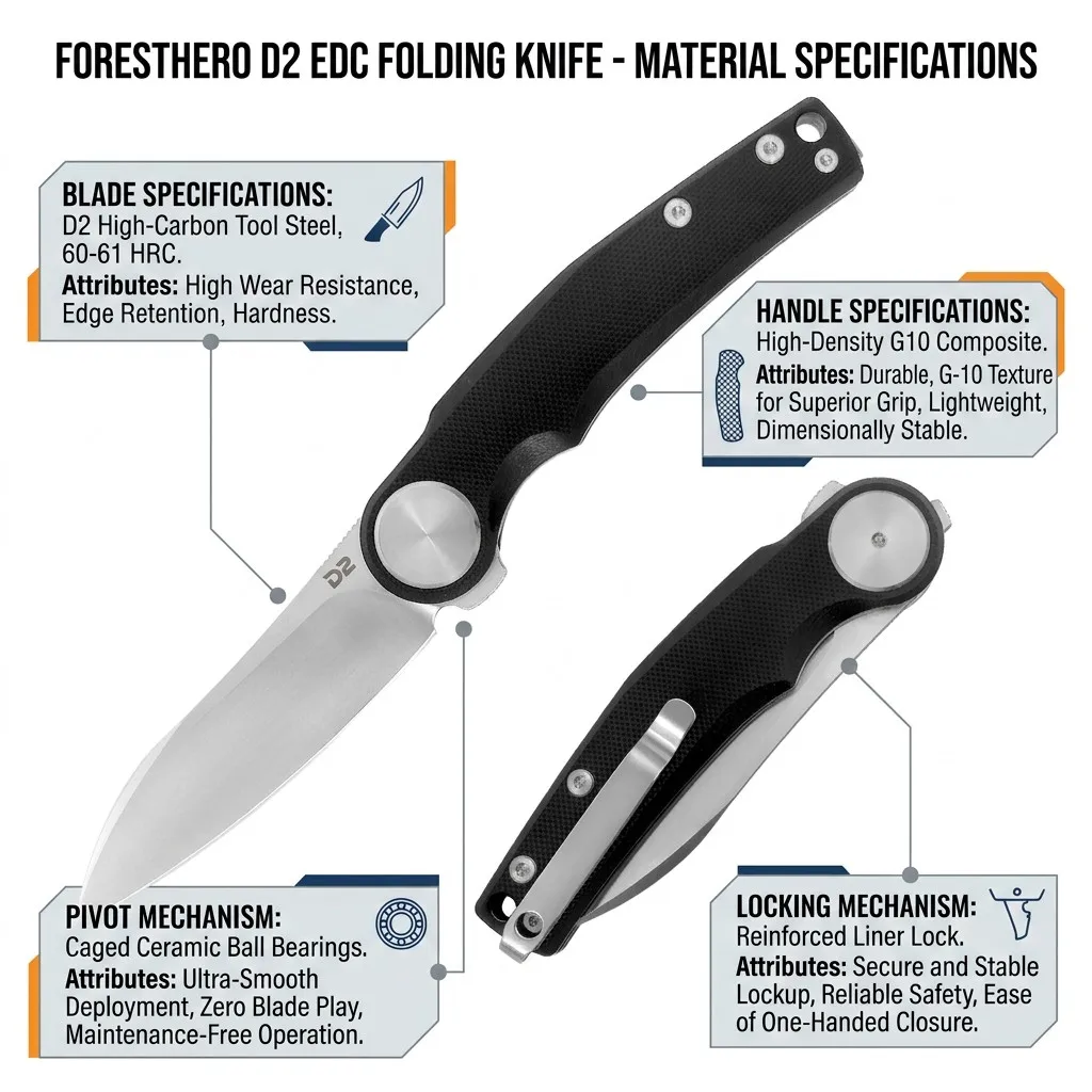 D2 Steel and G10 Specs