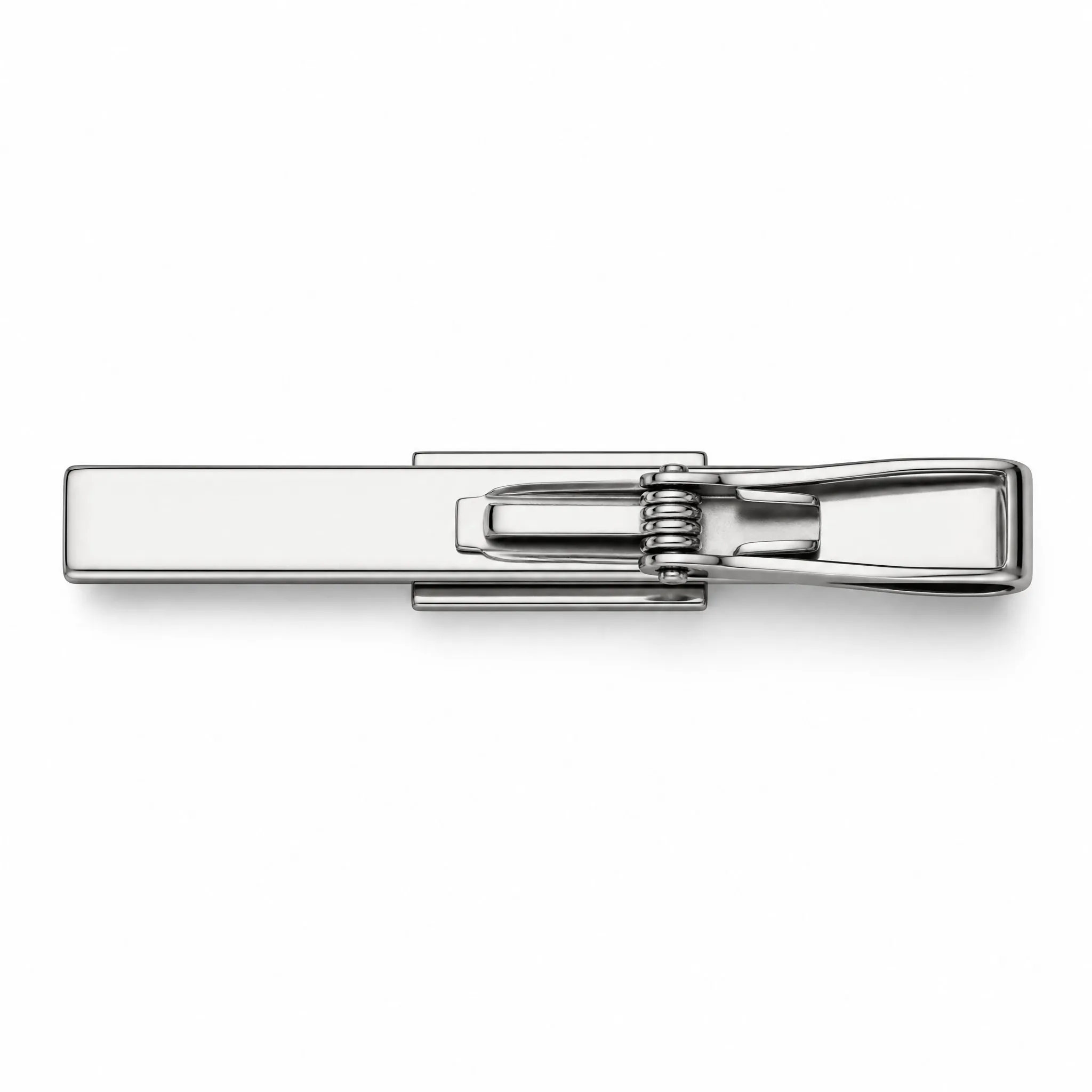 Soft enamel tie clip back spring clip mechanism