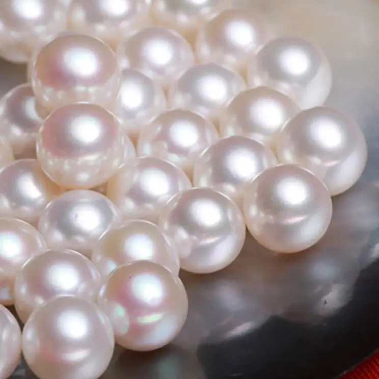 

Certified ZZBKZ002 Taaaa Beads Full And Round Flawless Strong Light 5 11Mm Round Bead And Half Hole Pearl