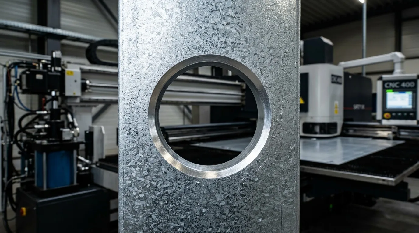 Burr-Free CNC Punched Bolt Hole in High-Spec Galvanized Steel Silo Panel