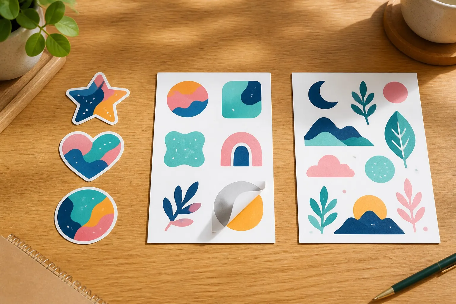 Die cut vs kiss cut vs sticker sheet comparison