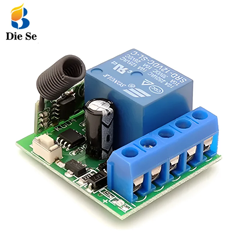 

433MHz Wireless Relay Switch Module DC 12V 1 Channel RF Remote Control Switch Receiver Module