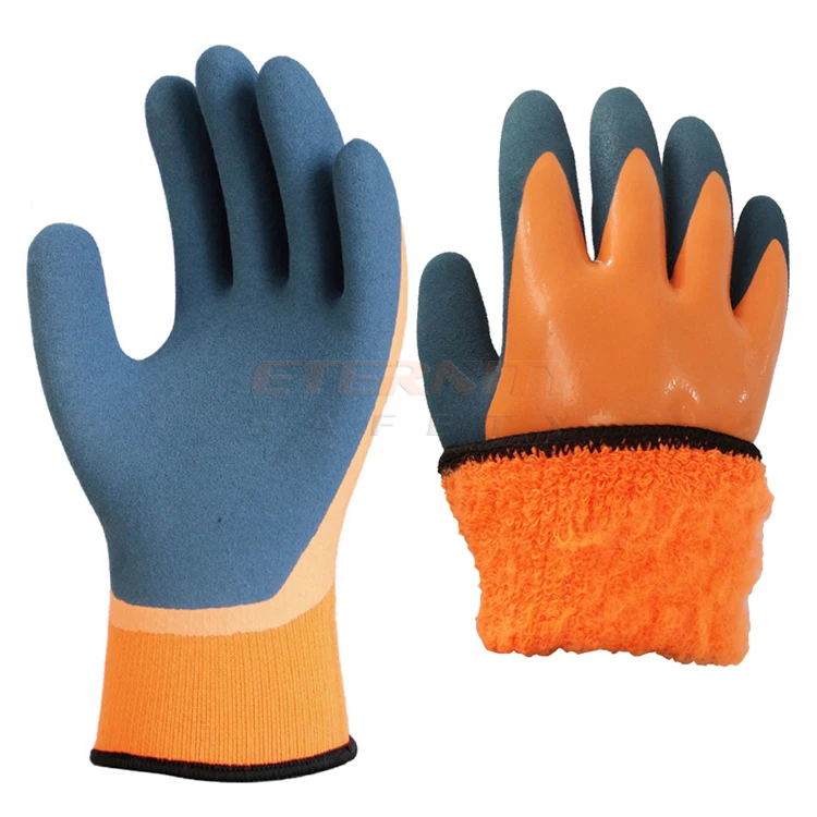 

ENTE SAFETY Ready to Ship Super Warm Winter Latex Sandy Finish Polyester Acrylic Comfortable Finish XL Glove Protection Work