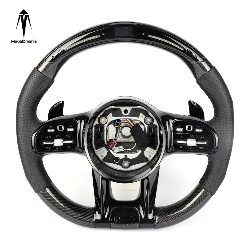 

Suitable for Be-nz new and old steering wheel cla 45 am-g 2014-2020 S Series S65 upgraded carbon fiber LED steering wheel