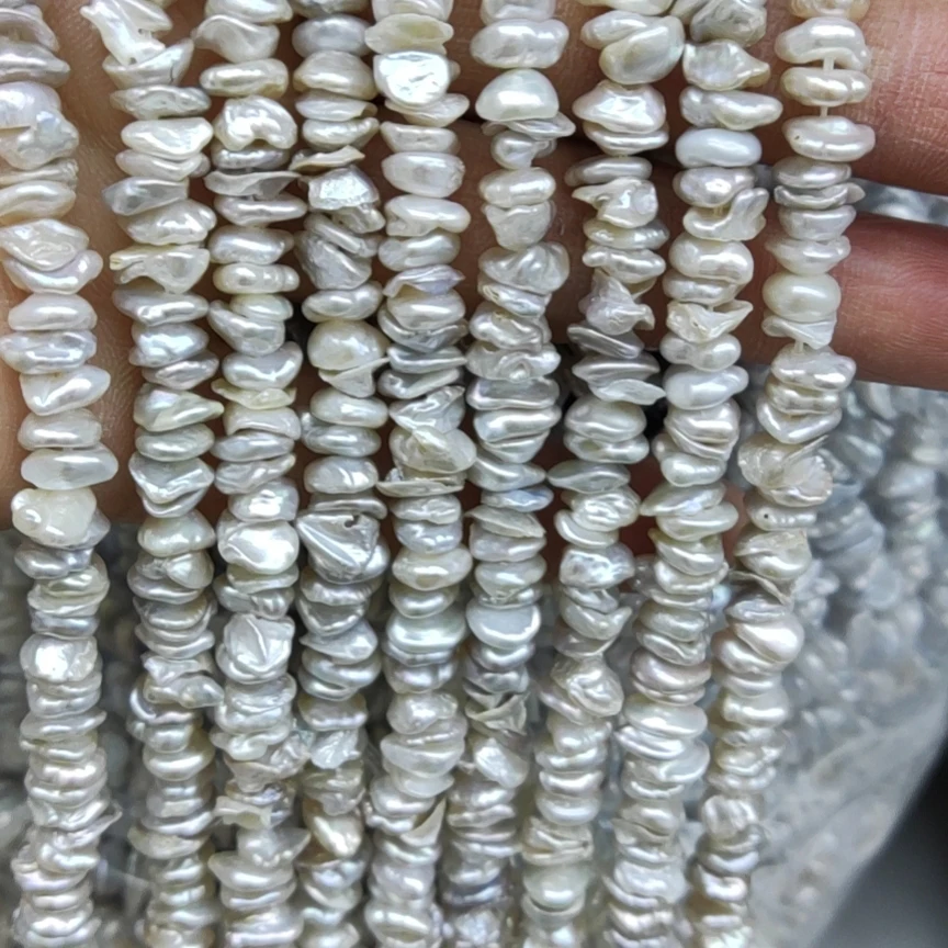 

38 cm6-7 mm AA natural baroque pearl keshi baroque FRESHWATER pearl loose BAROQUE pearl in strand .