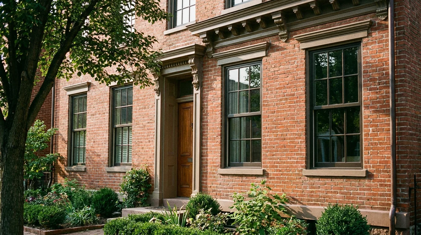 Aluminum Single Double Hung Windows Townhouse Architecture China Richocean