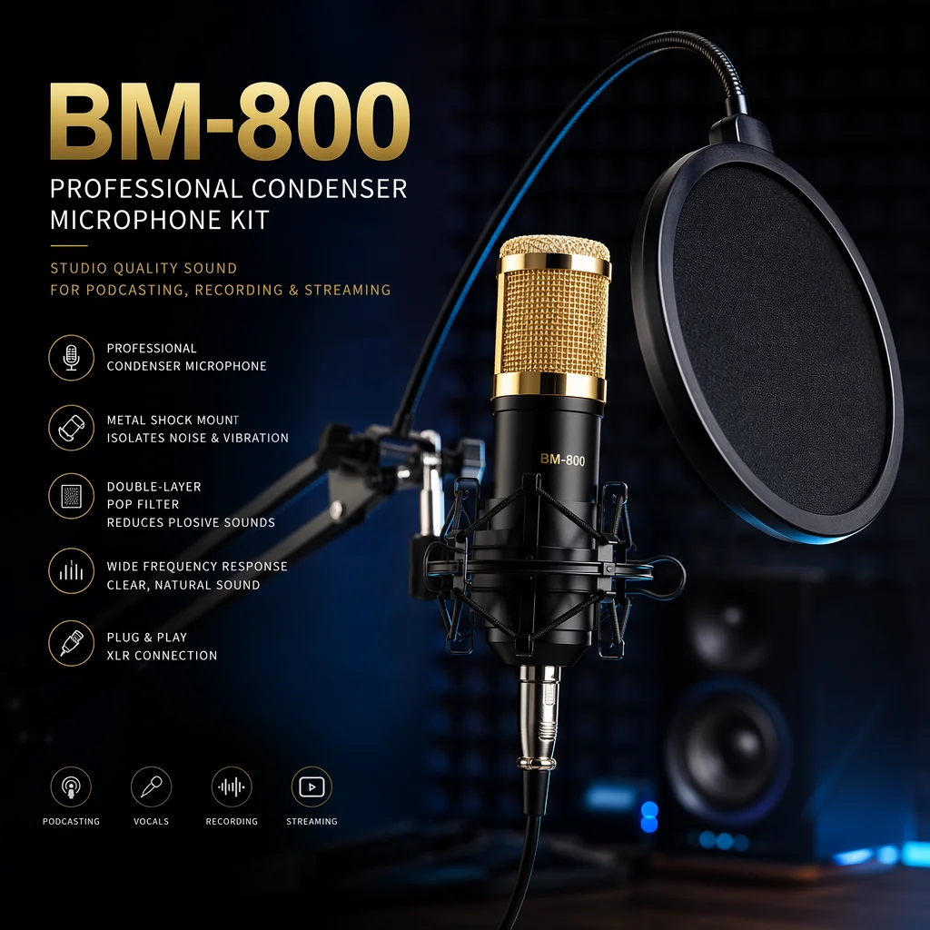 Kit Microphone BM-800 Premium