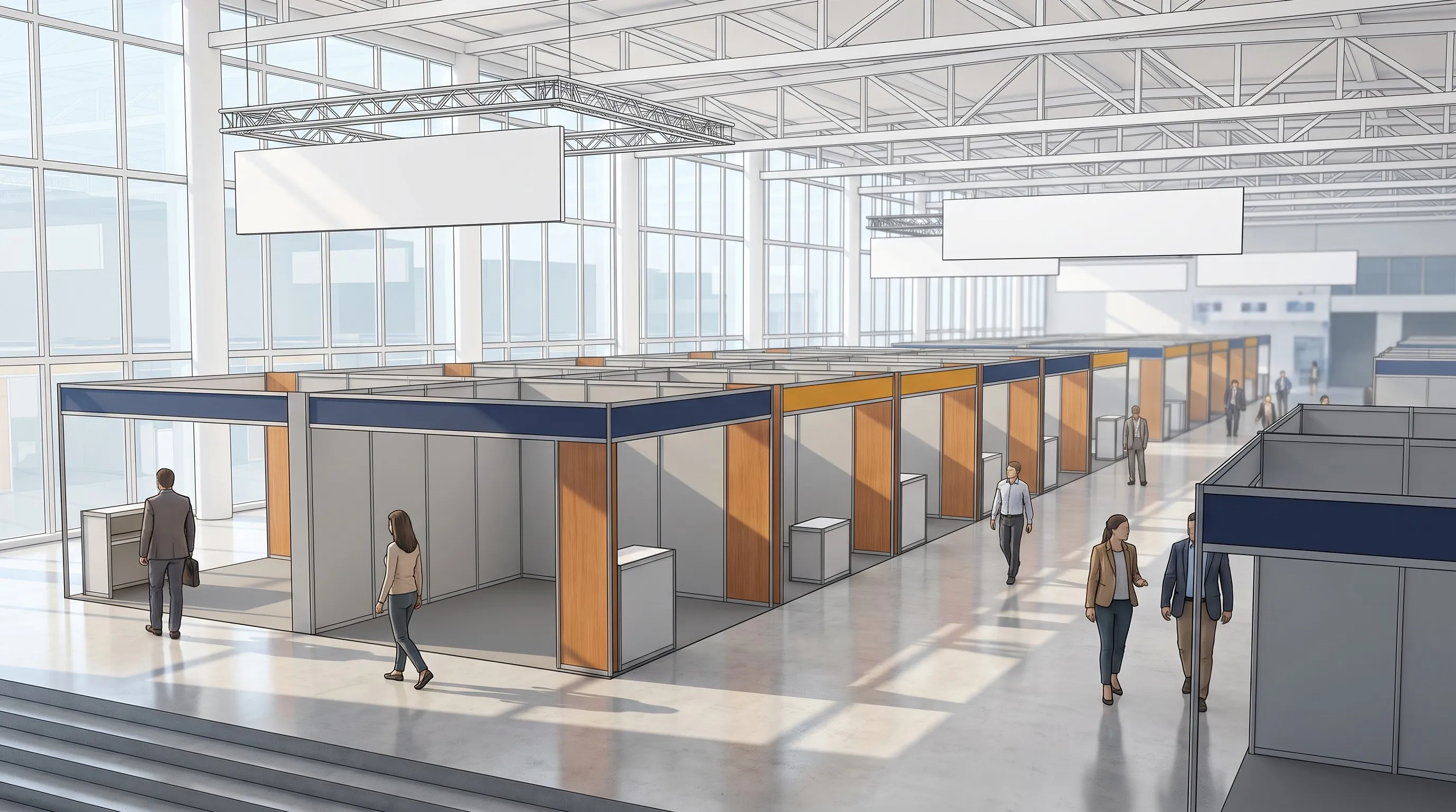 Exhibition hall illustration for MITEX 2026 in Moscow