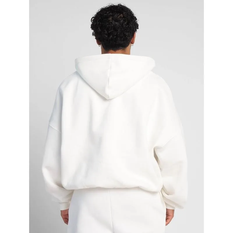 Back View White Hoodie