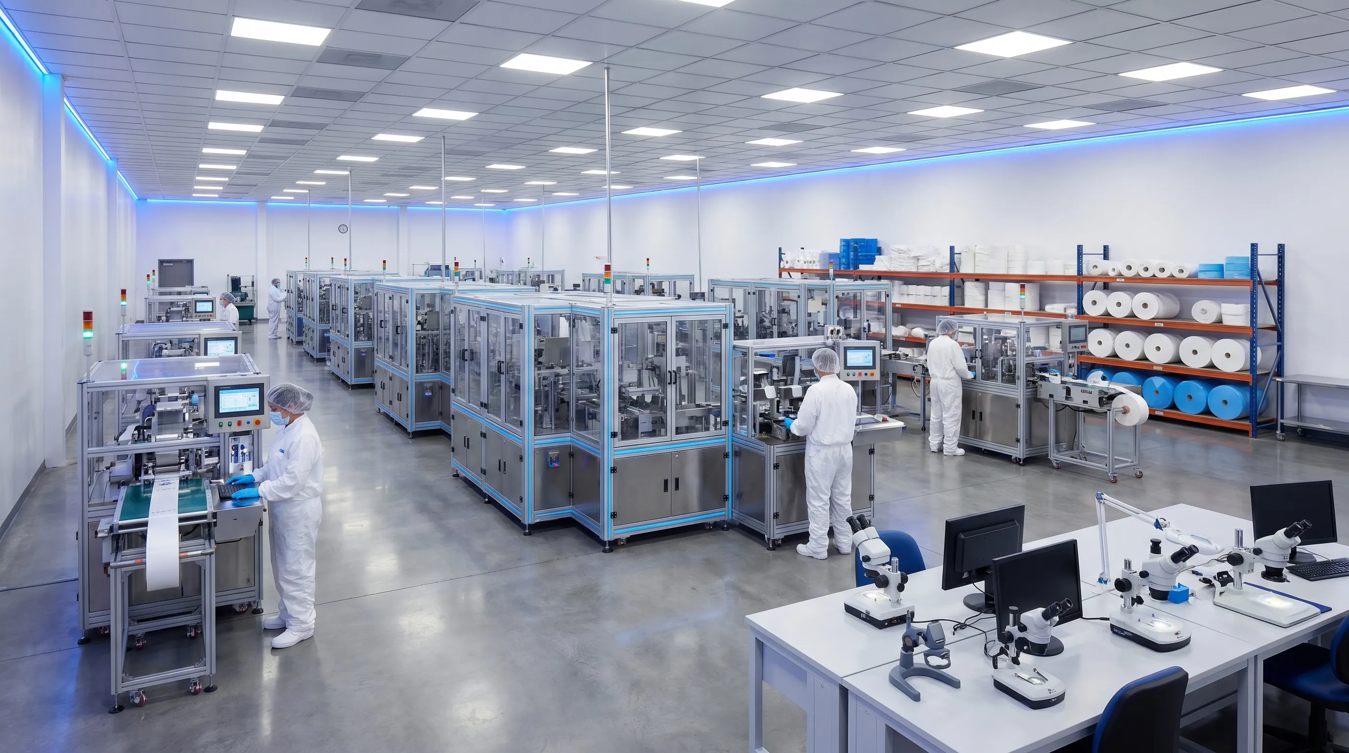 HLK Quanzhou OEM Factory — Clean room, automated production lines, QC inspection