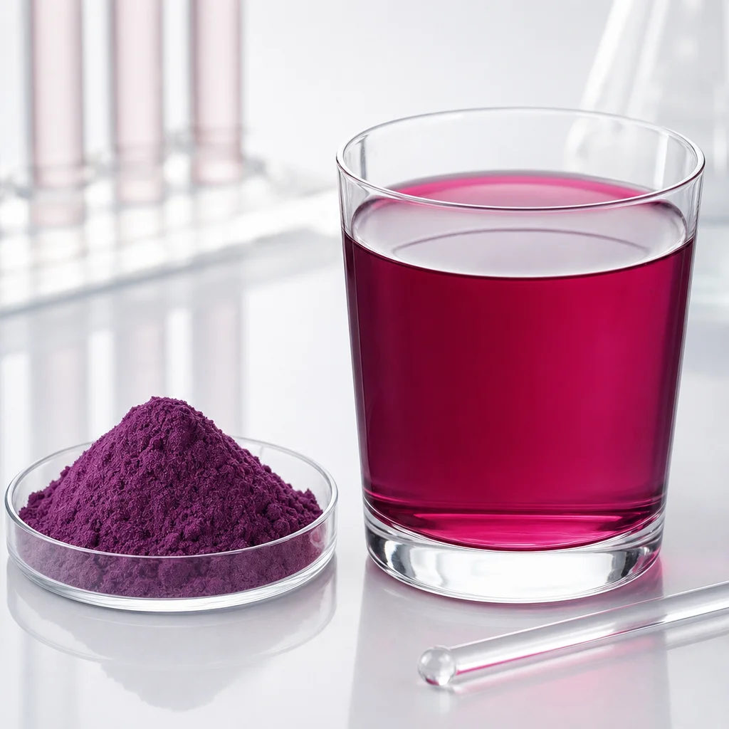 Water-soluble E10-E100 purple sweet potato color solution