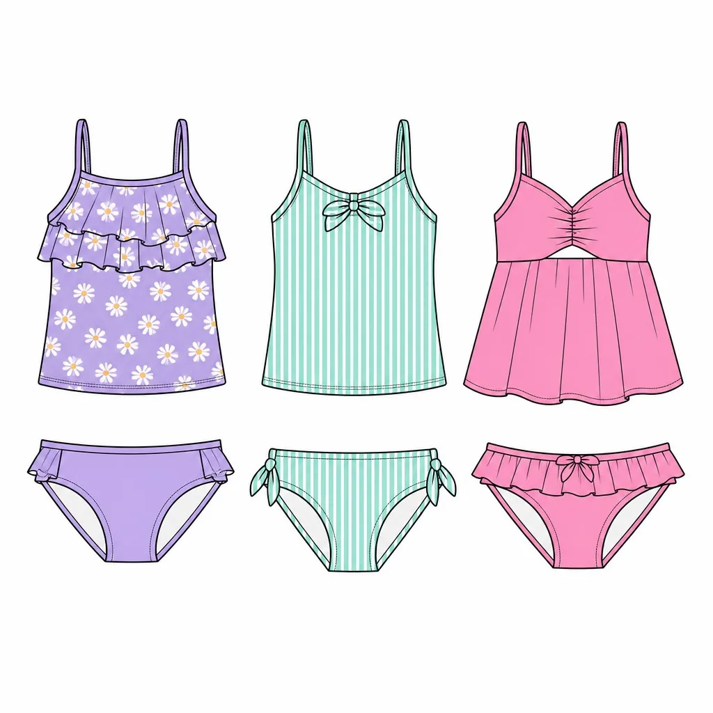 Girls Two-Piece Swimsuits