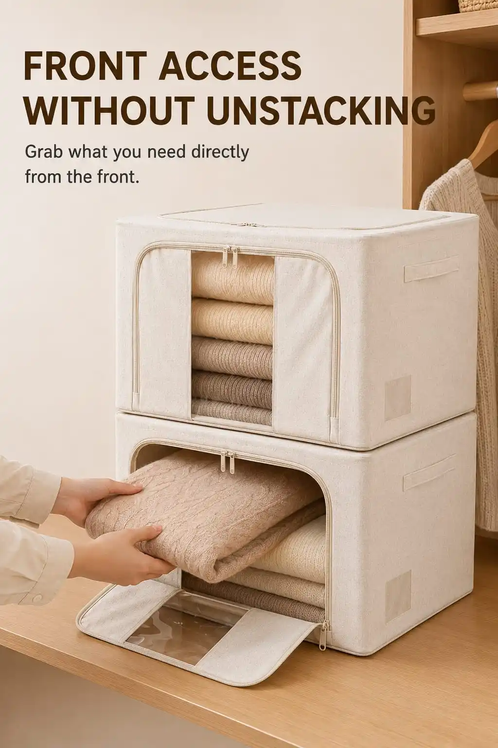 Kinfold 66L Storage Box – Top Load and Front Access dual opening