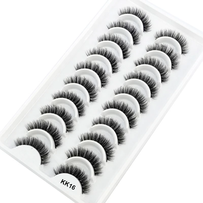 

Wholesale faux mink eyelashes private label Natural Reusable Comfortable Korean Synthetic Faux Mink False Eyelashes