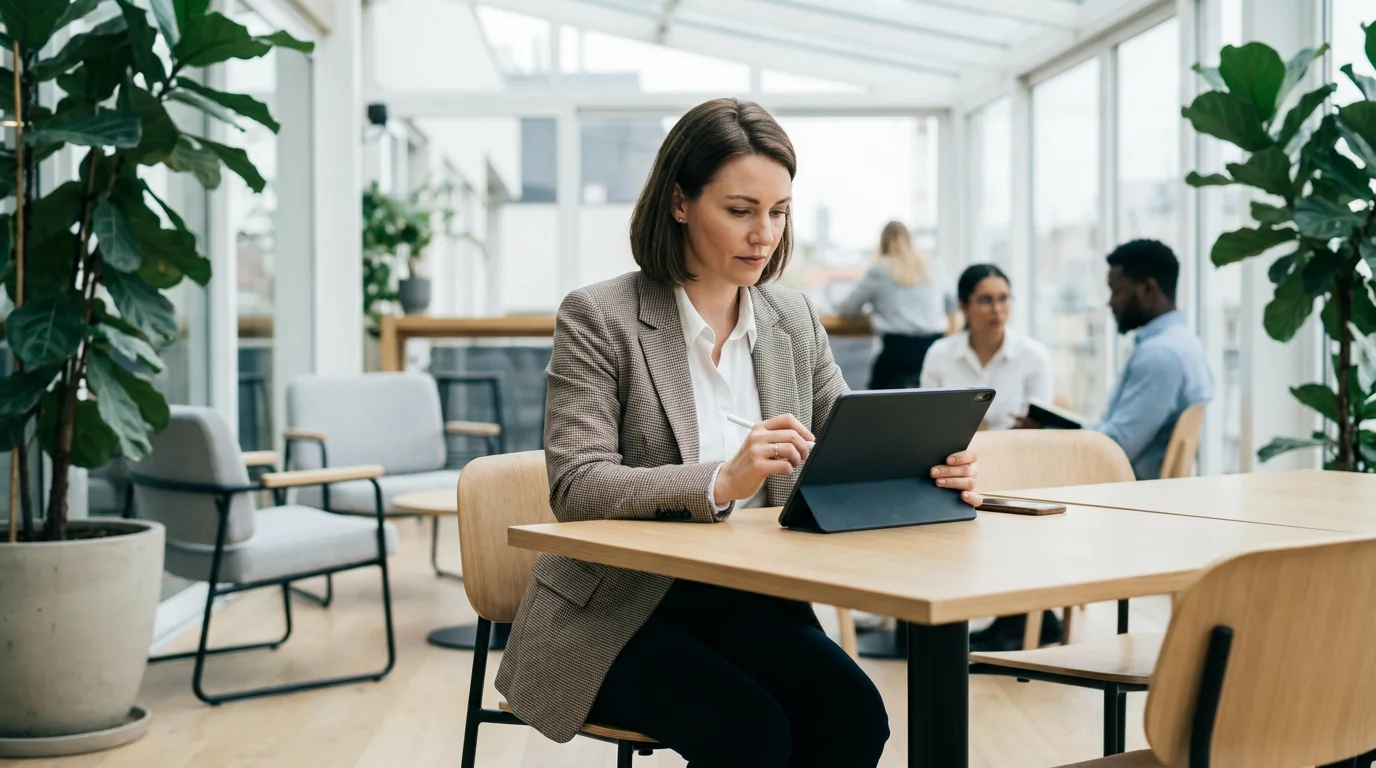 Clear-headed and focused woman