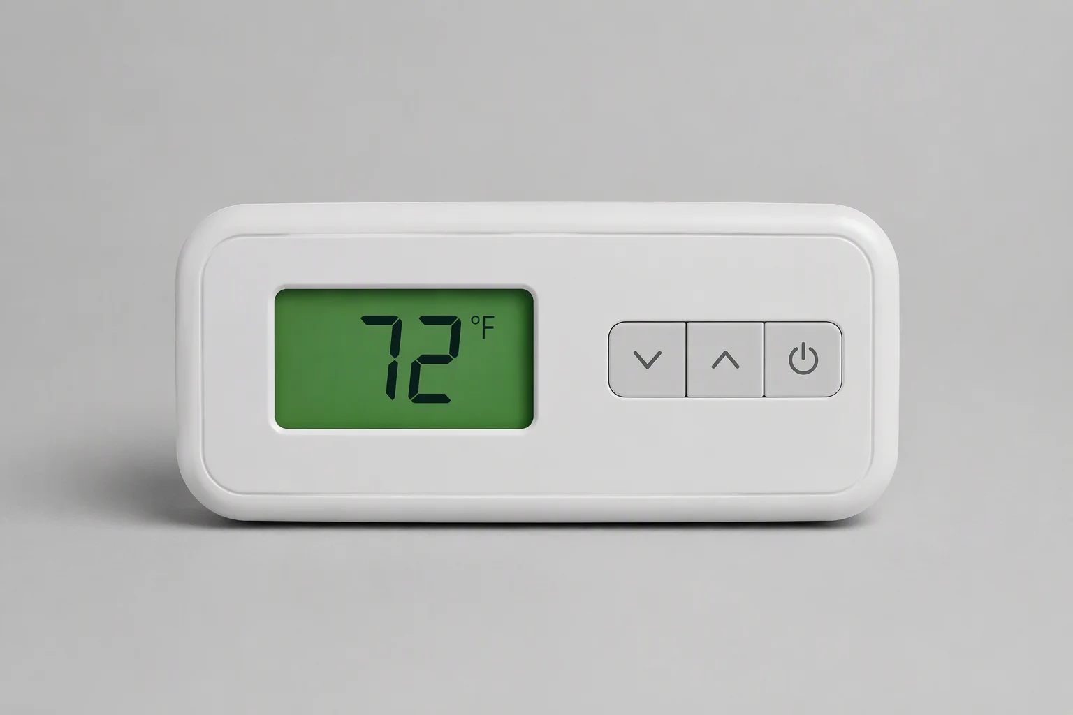 Horizontal wall-mounted HVAC temperature controller