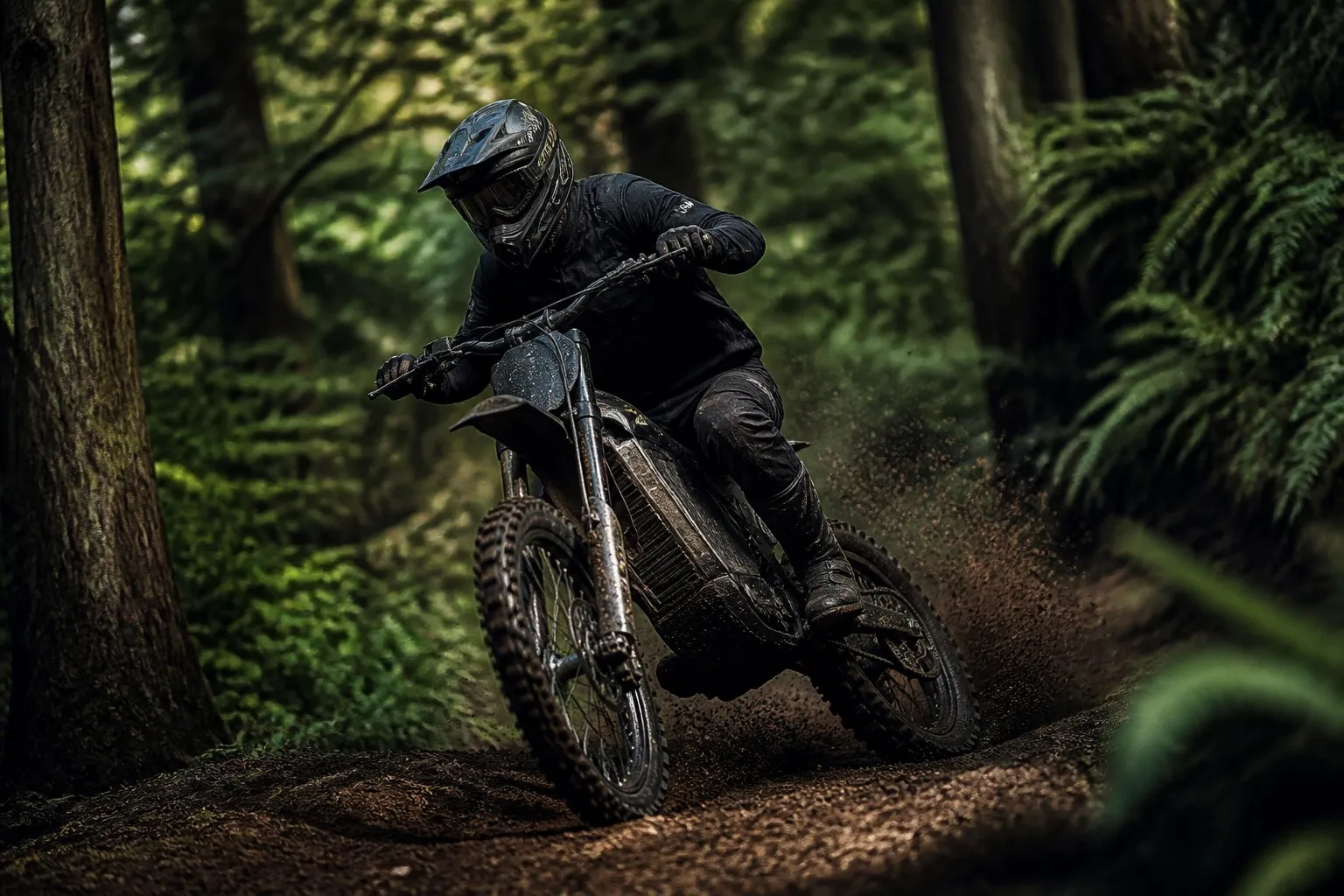 Forest Trail Cornering Action