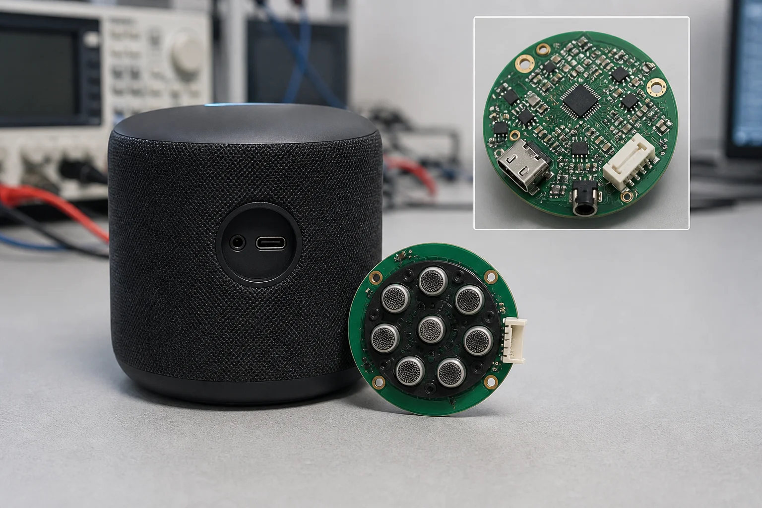 Voice control module integrated into a smart product