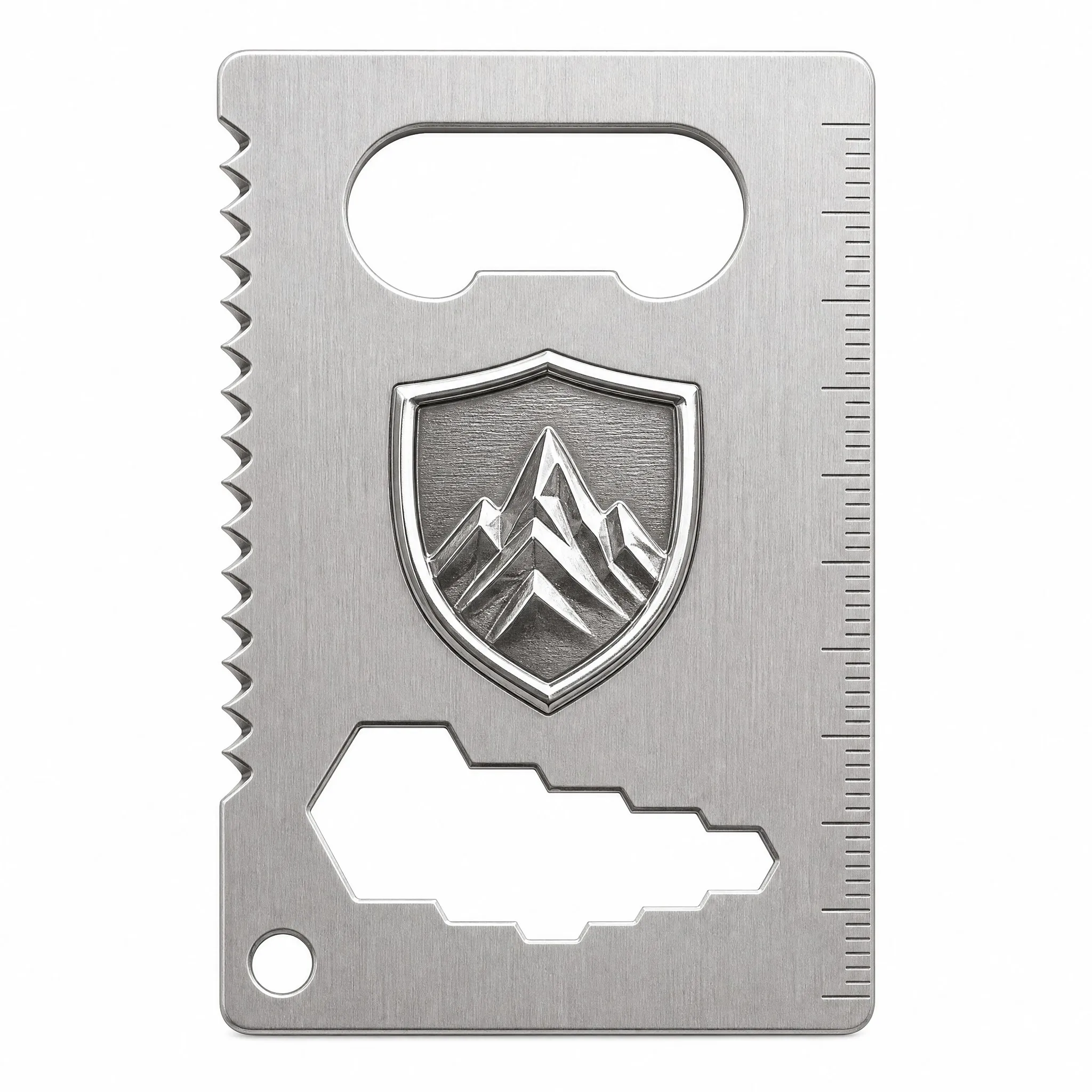 Custom Embossed Stainless Steel Credit Card Bottle Opener Hero