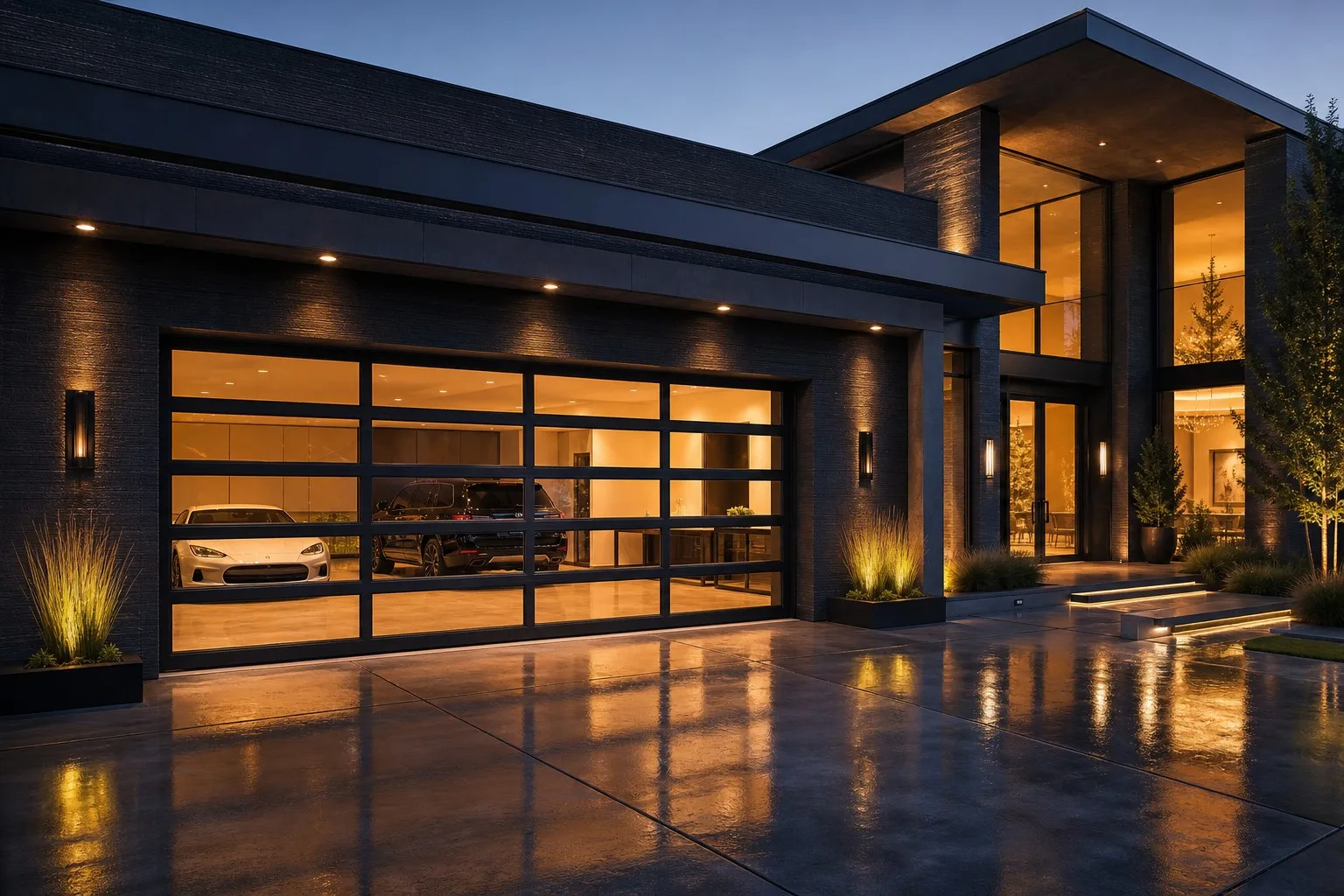 Aluminum Sectional Glass Garage Door Manufacturer China Factory Insulated